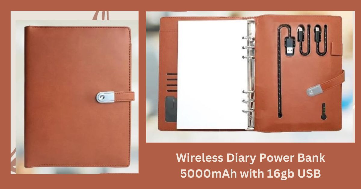 Jute Diary Power Bank 10000mAH with 16 GB USB Pen drive