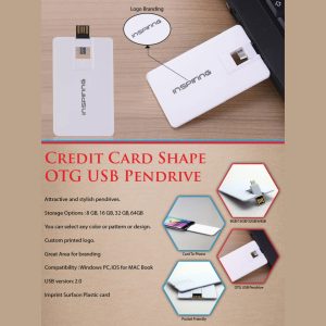 Credit Card Shape OTG USB Pendrive