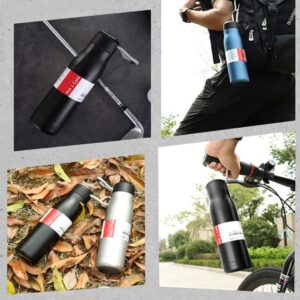 Steel Vacuum Flask Bottle with Rope 4 Double Wall Insulated Stainless Steel Vacuum Bottle with Rope Handle 500ml GF412