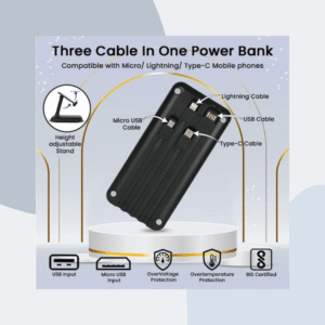 EVM Encase Pro 10000mAh Powerbank with Mobile Stand Black