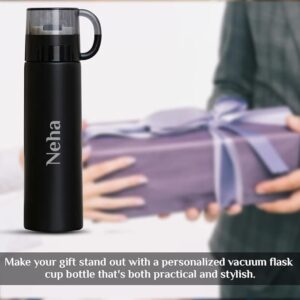 Giftana Customized Water Bottle 500ml with Leakproof Drinking Cup Black 01
