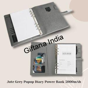 Jute Diary Power Bank 5000mAH