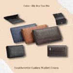 Leatherette Ladies Wallet Croco