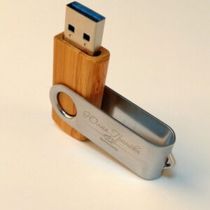 Metal Swivel Wooden Pendrive