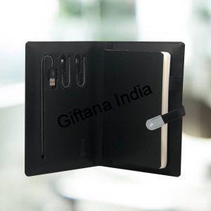 Notebook Replaceable Power Bank Diary 5000mAh with 16gb USB