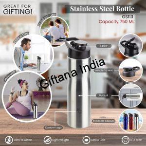 Stainless Steel Sipper Water Bottle 800ml GS113