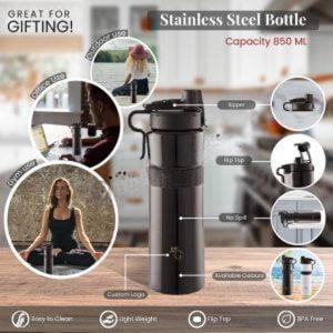 Stainless Steel Sipper Water Bottle 850ml