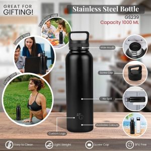 Stainless Steel Water Bottle 1000ml GS239
