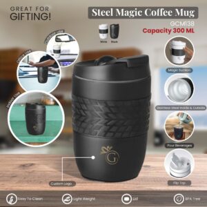 Steel Suction Coffee Mug 300ml GCM138