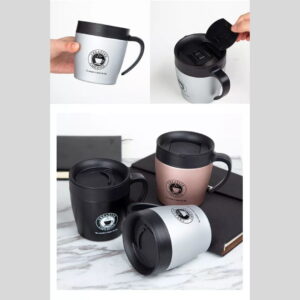 Steel Vacuum Mug With Spoon 350ml GCM716 6 Steel Vacuum Mug With Spoon GCM71