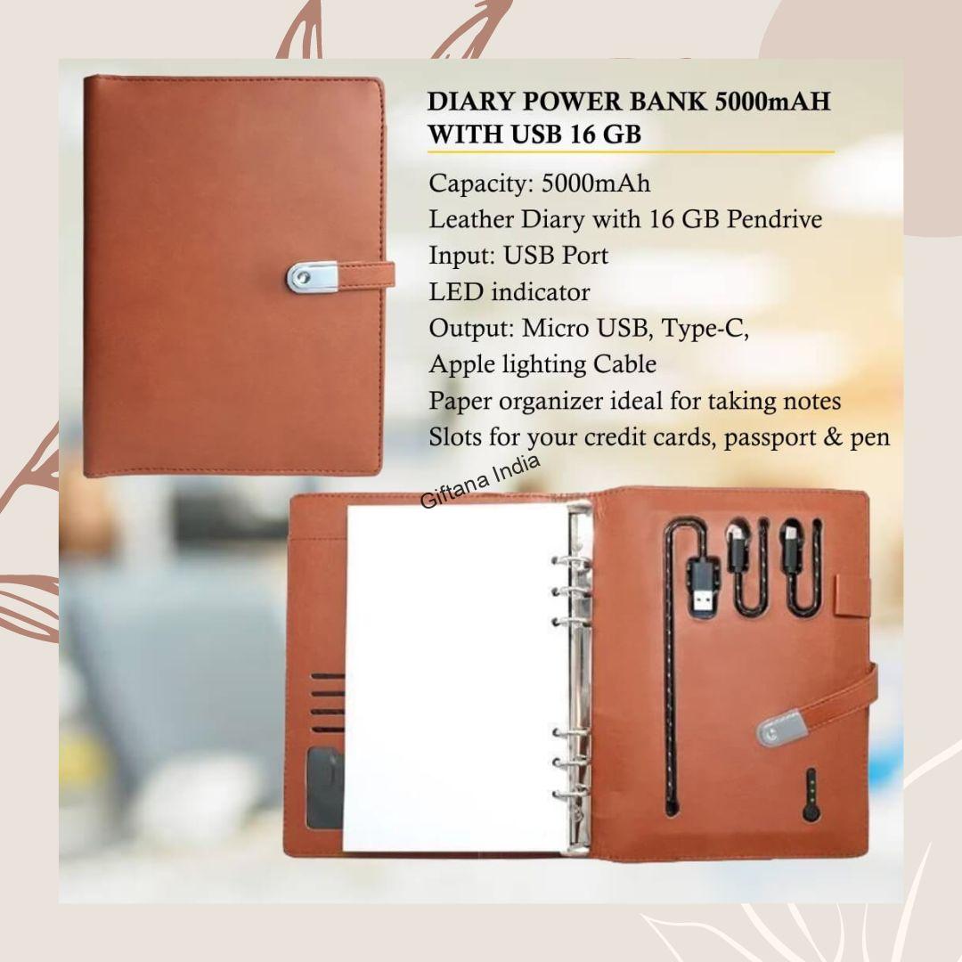 Wireless Diary Power Bank 5000mAh with 16gb USB Wireless Diary Power Bank 5000mAh with 16gb USB