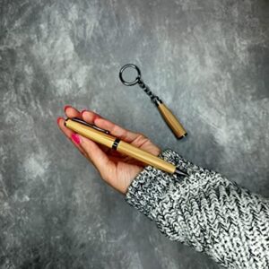 2 in 1 Gift Set - Bottle Shape Keychain with Roller Ball Pen (Beige)
