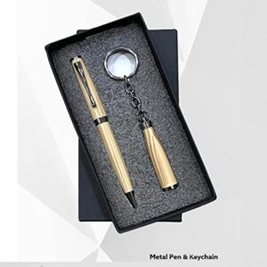 Giftana 2 in 1 Gift Set - Bottle Shape Keychain with Roller Ball Pen