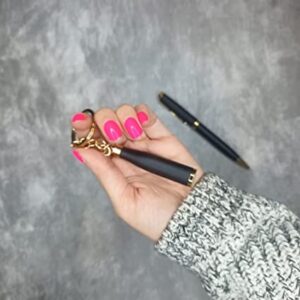 2 in 1 Gift Set - Bottle Shape Keychain with Roller Ball Pen (Black)