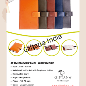 A5 Traveller Notebook Diary Vegan Leather