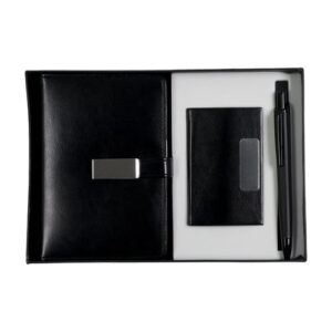 Black Leather-finished Combo Gift Set G2953 6 Black Leather-finished Combo Gift Set G2953