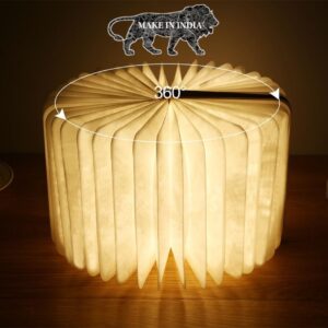 Book Shaped Lamp Wood Cover