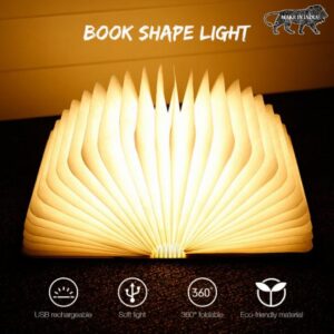 Book Shaped Lamp Wood Cover