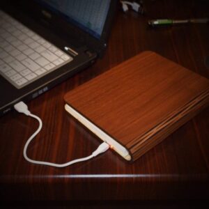 Book Shaped Lamp Wood Cover