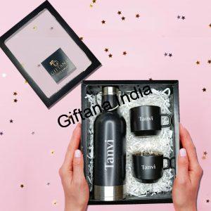 Flask with Tea Cups 3 in 1 Gift Set