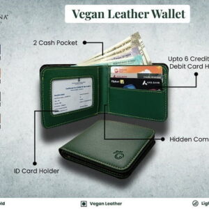 Giftana Vegan Leather Wallet and Keychain Gift Set