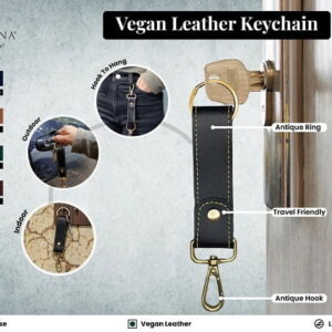 Giftana Vegan Leather Wallet and Keychain Gift Set