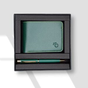 Giftana Vegan Leather Wallet and Pen Gift Set