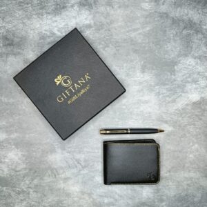 Giftana Vegan Leather Wallet and Pen Gift Set