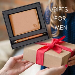 Giftana Vegan Leather Wallet and Pen Gift Set