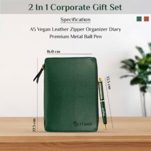 Giftana Zipper Diary and Pen Set