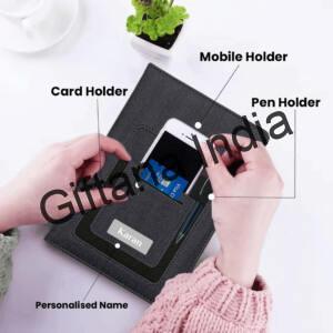 A5 Notebook Diary Front Pocket with Loop