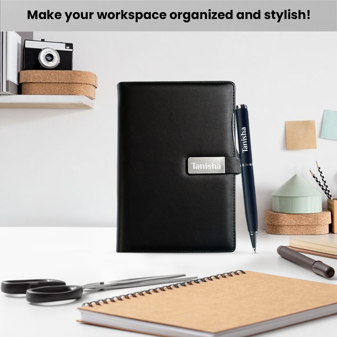 diary-pen-black Colorful 2 in 1 Gift Set Diary and Pen
