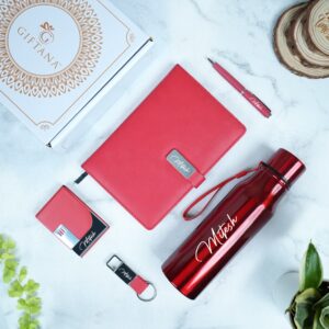 055 bottle diary pen cardholder keychain red