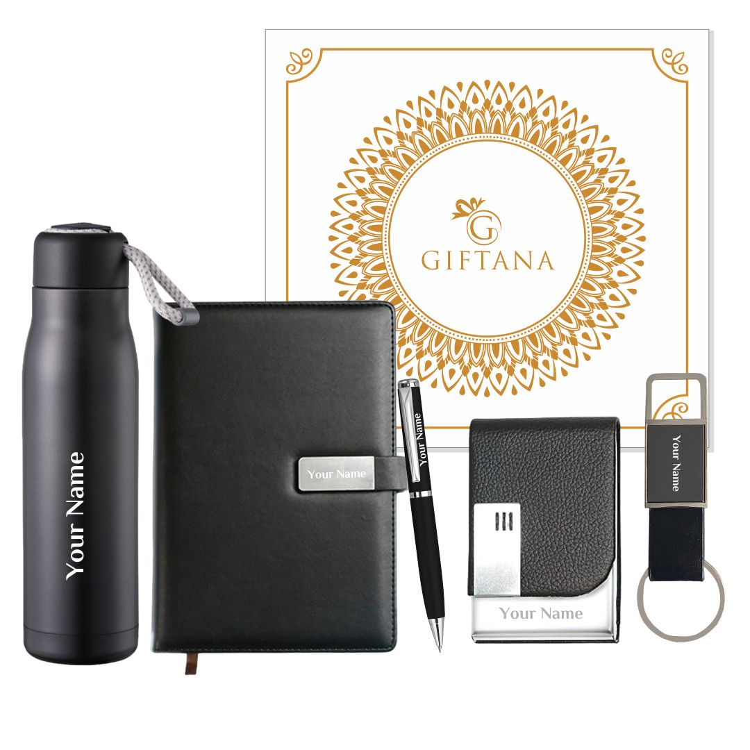 Rope bottle ,diary ,pen, keychain, card holder Employee Joining Kit