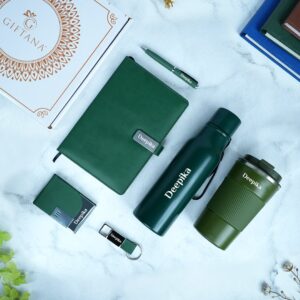 tumbler 055 bottle diary pen keychain card holder green