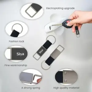 Black Keychain with name