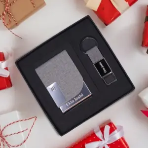 Customized Visiting Cardholder with Keychain - Giftana