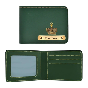 Mens Customized Wallet with King Charm Green 1
