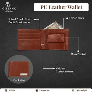 Personalized Leather Wallet with Name Tan 01