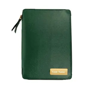 Personalized Name Zip It Up Organizer Diary Green
