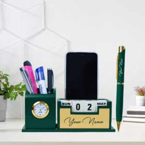 Personalized Office Clock and Pen Gift Set 3 9 1