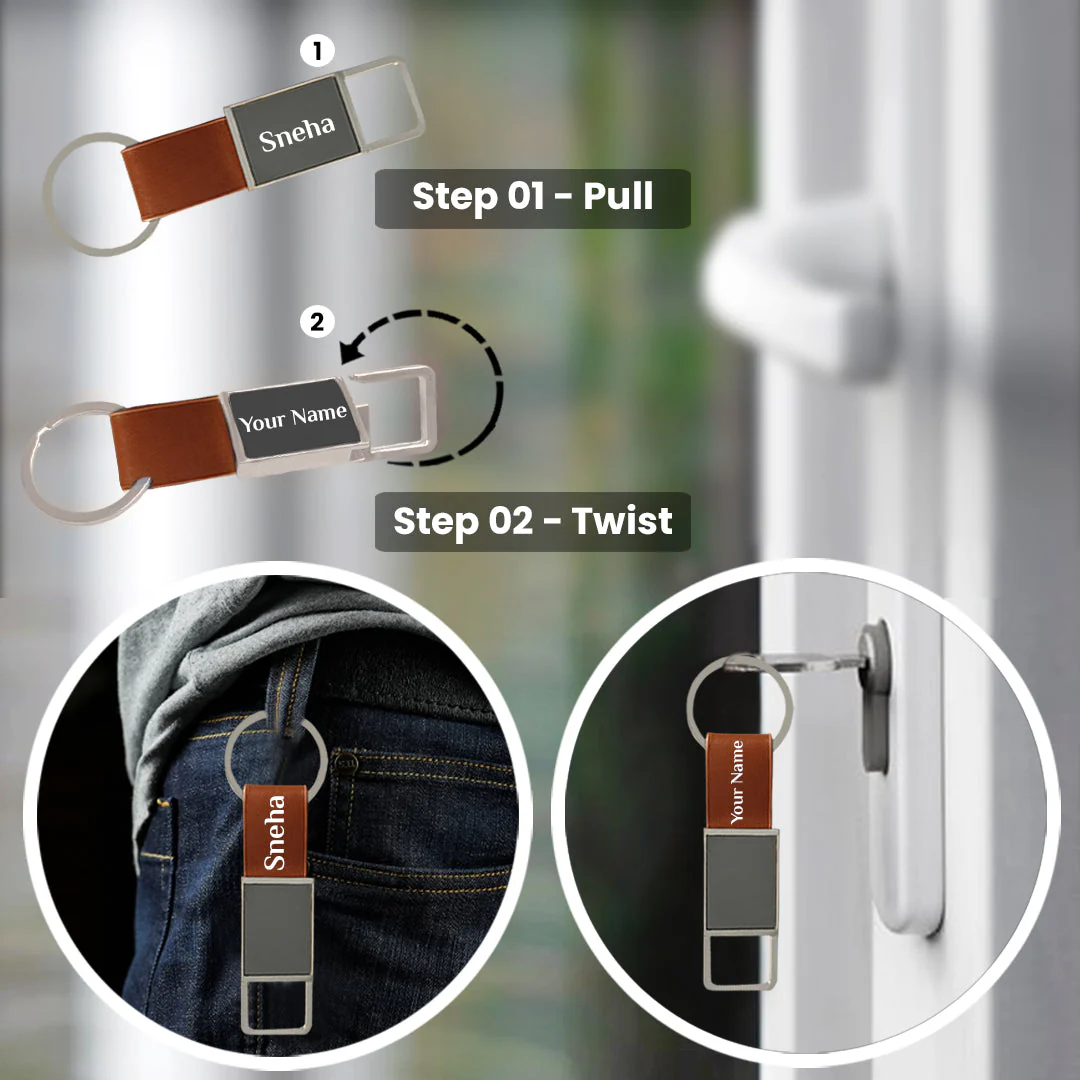 Customized Notebook Organiser Diary Keychain and Pen Combo Brown 02