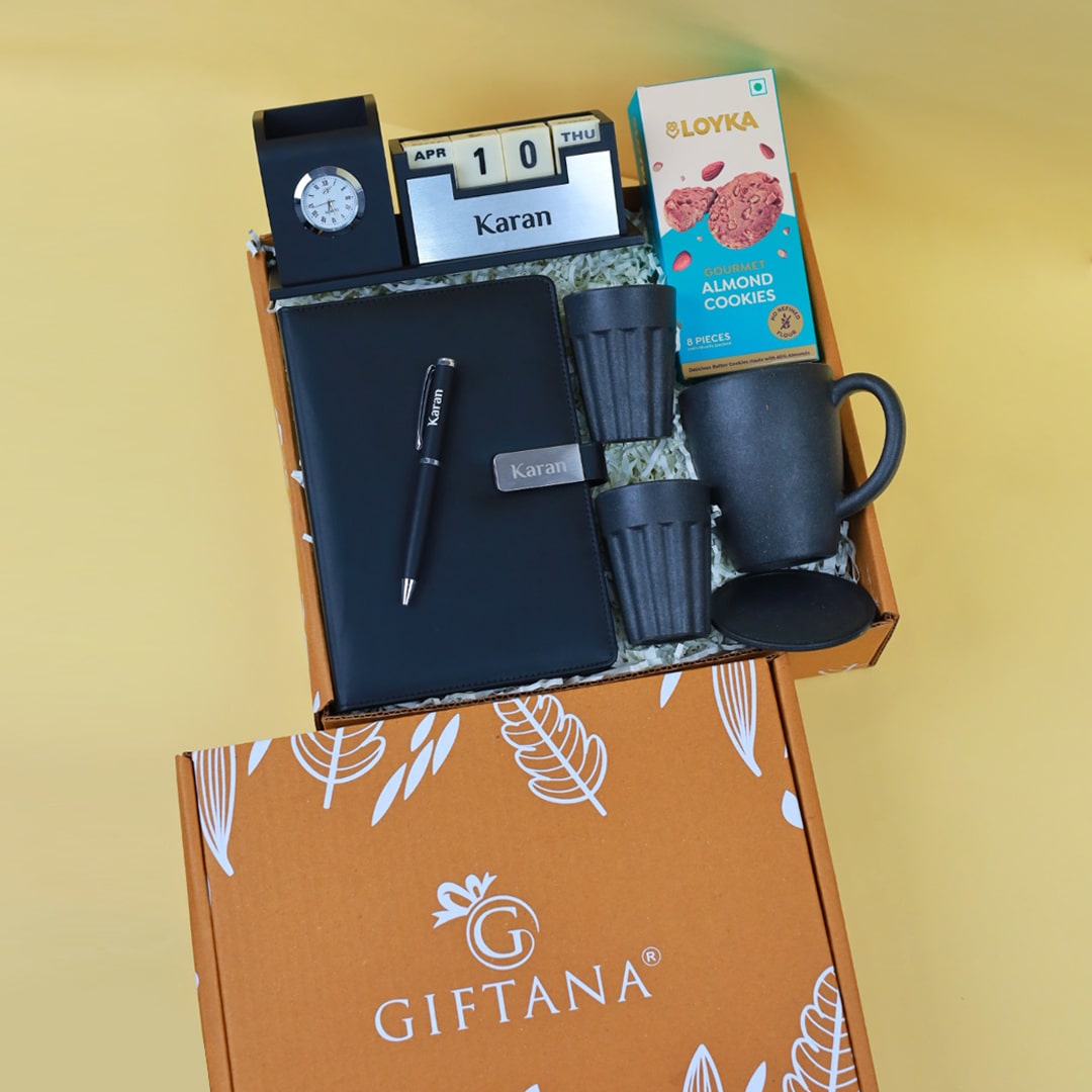 Diary Pen Desk org loyka mug & 2 Tea Cup-eha (black) Eco-Friendly Corporate Gift