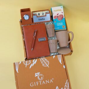 Premium Eco-Friendly Corporate Gift 3 Diary Pen Desk org loyka mug 2 Tea Cup eha brown