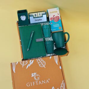 Premium Eco-Friendly Corporate Gift 4 Diary Pen Desk org loyka mug 2 Tea Cup eha green