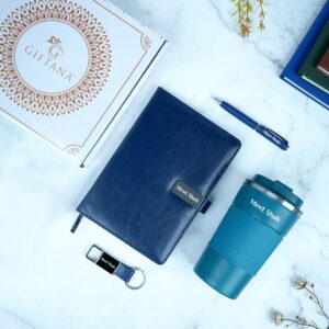 diary pen keychain tumbler blue
