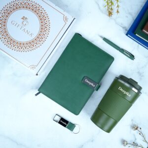 diary pen keychain tumbler green