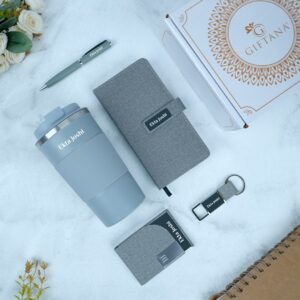 tumbler mini diary pen keychain cardholder set grey