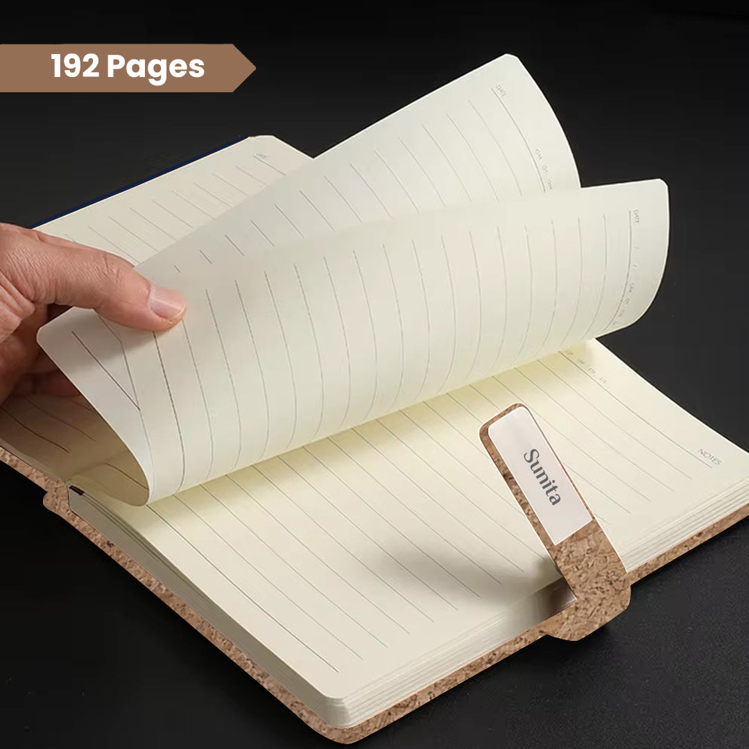 Giftana Personalized Notebook Diary with Name Cork 02