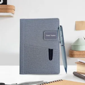 Jute Diary, Pen Set - Personalized Corporate Gift